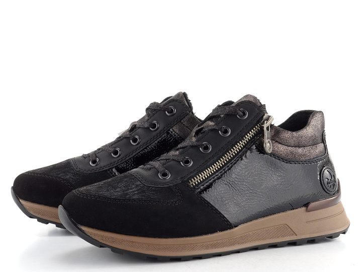 Rieker tenisky se zipem černé N1407-00