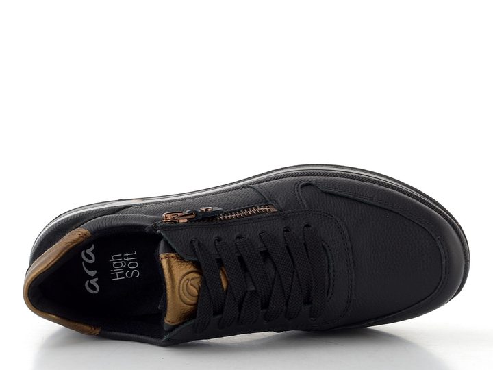 Ara širší tenisky Sapporo Schwarz/Marrone 12-27540-01