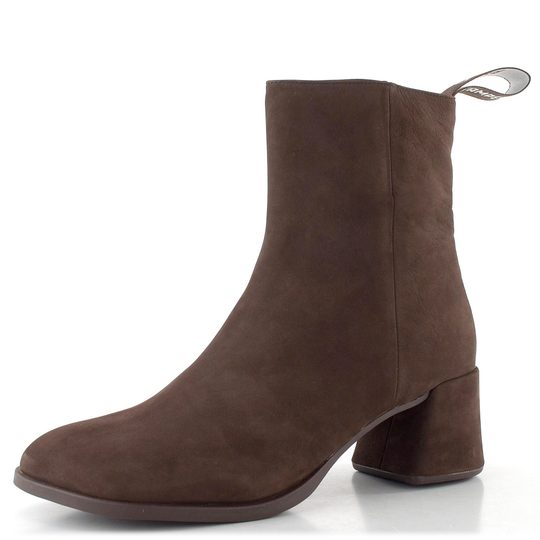 Camper elegantní kotník na podpatku Kora dark brown K400798-002