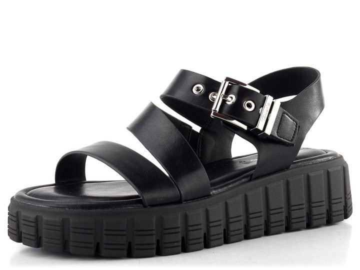 Tamaris černé sandály na platformě 1-28233-46