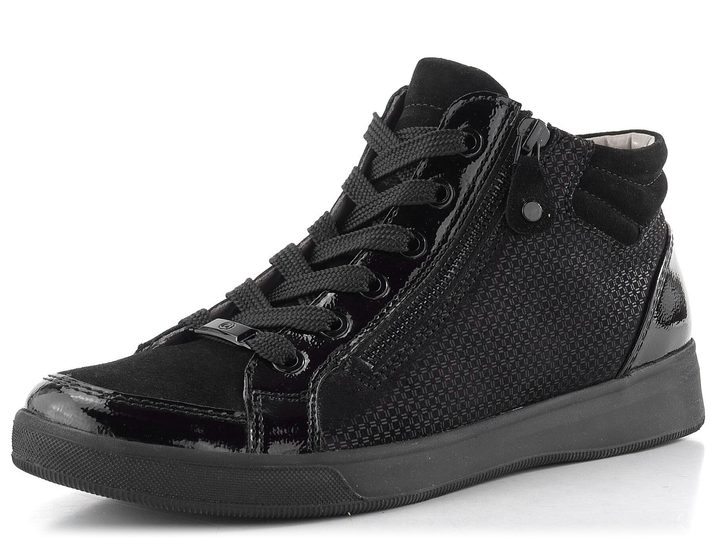 Ara kotníkové tenisky se zipem Rom Schwarz 12-24499-31