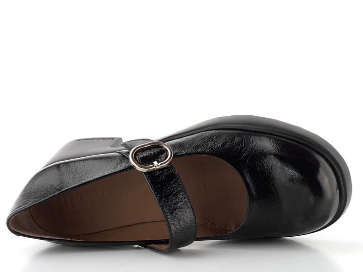 Wonders lakované lodičky na širokém podpatku negro E-7142