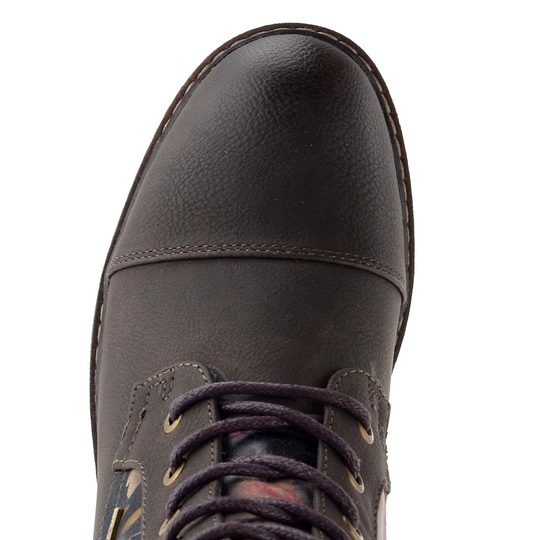 Rieker šnurovacie čižmy s membránou mud/ozean-multi/schwarz-antik 94731-91