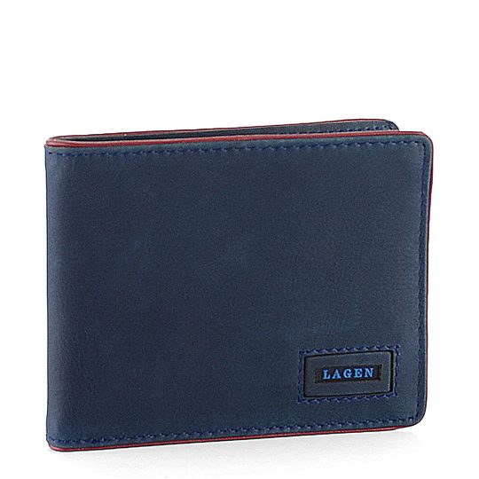 Lagen menší pánská peněženka blue/red 50043