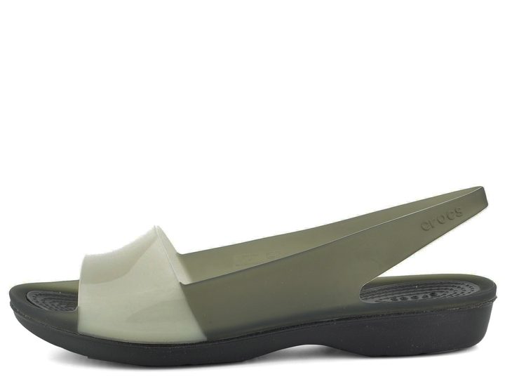 Crocs dámské sandály Colorblock Flat black/stucco