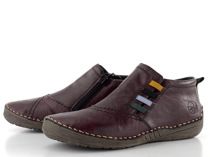 Rieker zipový kotník brombeere 52584-30