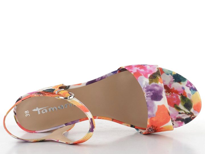 Tamaris sandály na širokém podpatku Orange Comb 1-28208-44