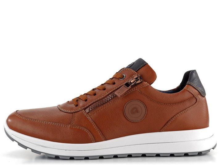 Ara širší pánské tenisky kožené Matteo cognac, blau 11-24505-14