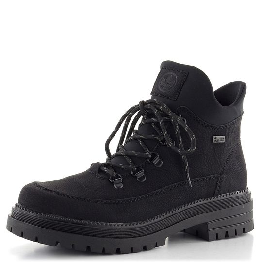 Rieker šnurovacia členková obuv s membránou čierna Y3158-00