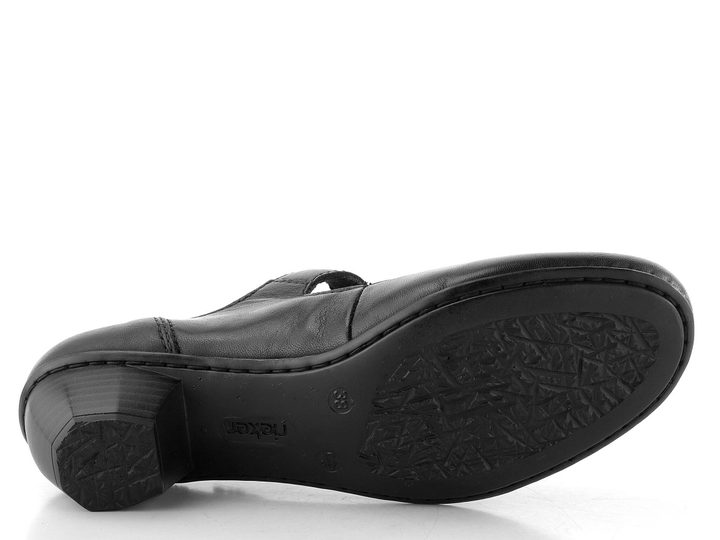 Rieker lodičky s priehlavkovým pásikom čierne 41756-00