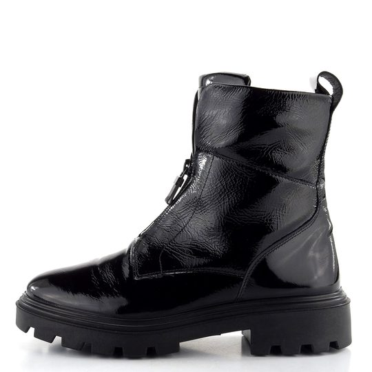 Ara dámský lakovaný kotník se středovým zipem Manchester Schwarz 12-59106-10