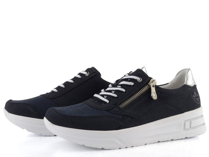 Rieker tenisky so zipsom tmavo modré N8114-14