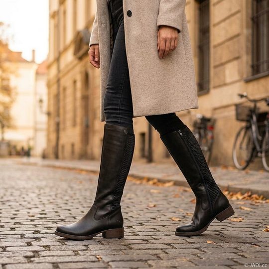 Rieker kožené čižmy so strečom Z9591-00