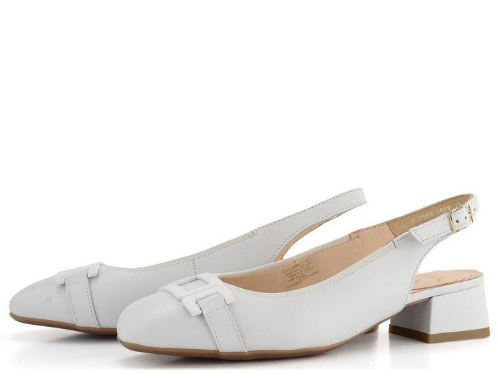 Ara širší lodičky s volnou patou Graz White 12-20404-05