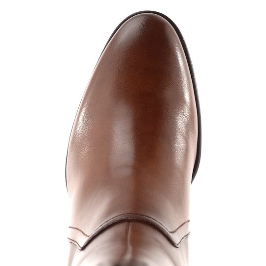 Tamaris kozačky na podpatku cognac leather 1-25576-47