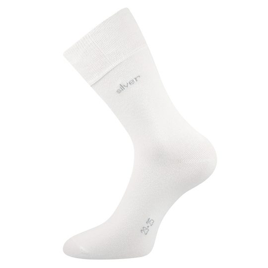 Lonka ponožky bílé/ionty stříbra