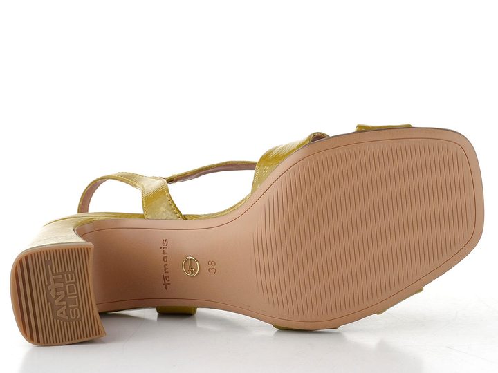 Tamaris sandály na podpatku olive 1-28339-46