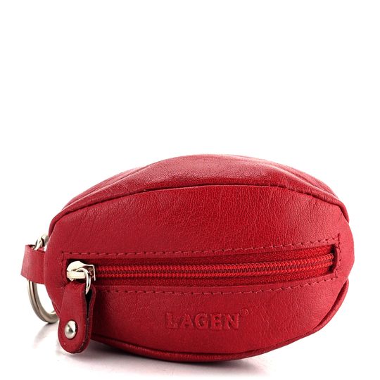 Kožená klíčenka/pouzdro červená LM-4284