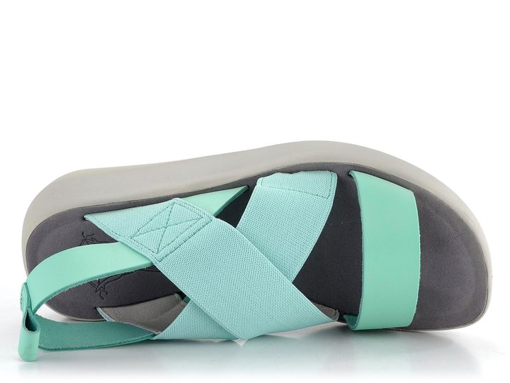 Fly London pásikové sandále mentolové Baji P144848011