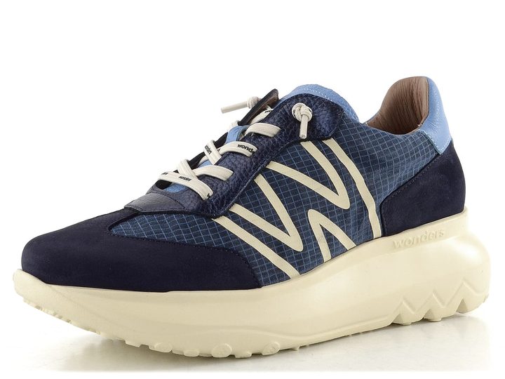 Wonders dámske tenisky na platforme noche/navy/bluet A-4001