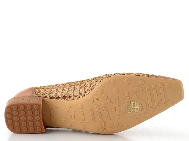 Hispanitas lodičky s nártovým T-páskem Azucena Almond/Desert RHV264625