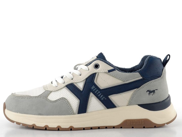 Mustang pánske šnurovacie tenisky grey/white/navy 26M0291004