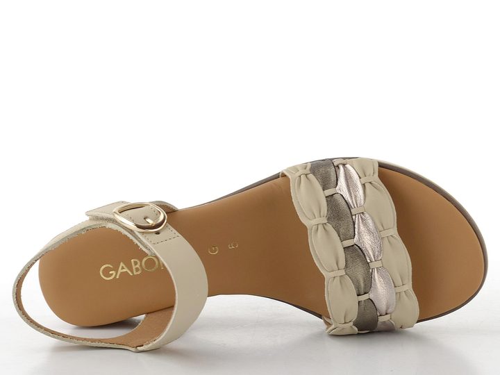 Gabor sandály na klínu beige 82.758.65