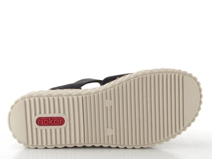 Rieker sandály na klínku černé 69269-00