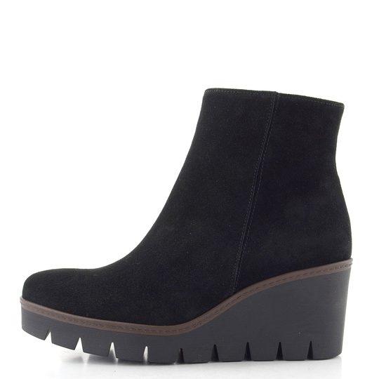 Gabor semišový kotník na klínku černý 74.780.17