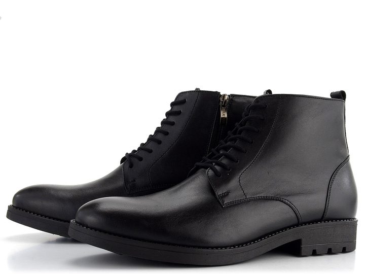 Barton pánský šněrovací vyteplený kotník černý MBZ2