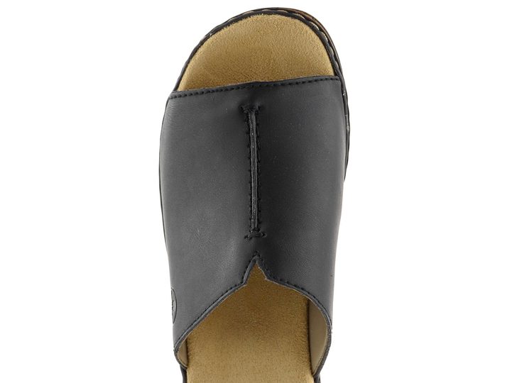 Rieker černé pantofle na klínku 629M9-00