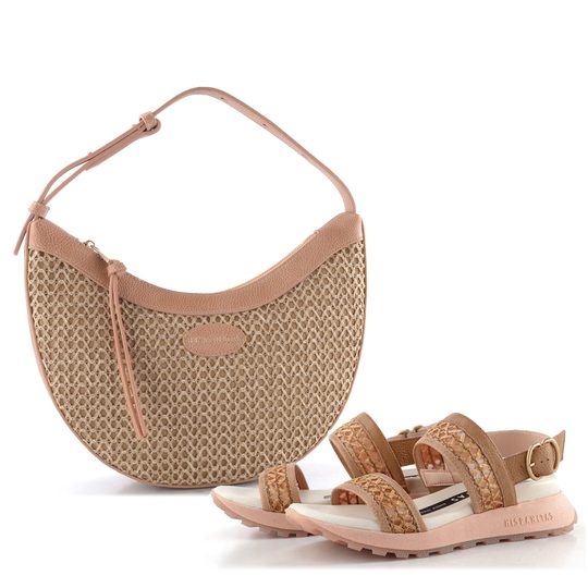 Hispanitas sandále na platforme Ambar Desert/Almond RHV264714