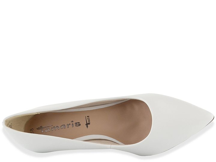 Tamaris bílé elegantní lodičky White Matt 1-22414-20
