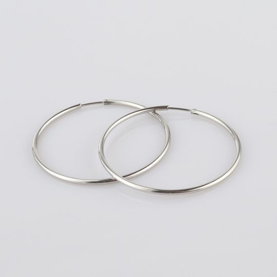 Ocelové náušnice kruhy 50 mm