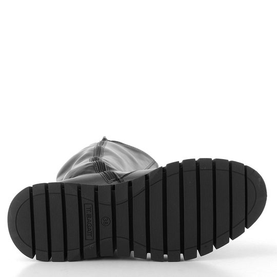 TT.BAGATT hladké kozačky hrubé podešvi černé  D31-AO136-5000