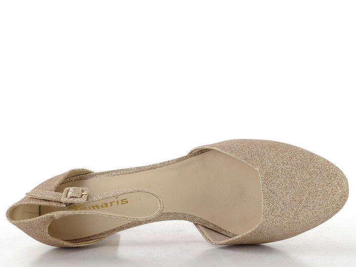 Tamaris lodičky s kotníkovým páskem Lt. gold glam 1-24432-41