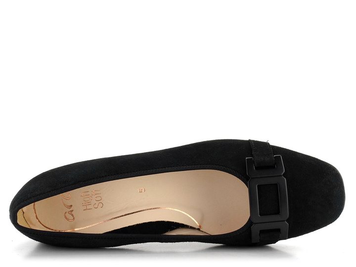 Ara širší semišové lodičky Graz Black 12-20402-01