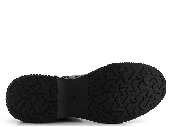 Karyoka dámský kotník s barevnými knoflíky tmavě zelený 3100-472