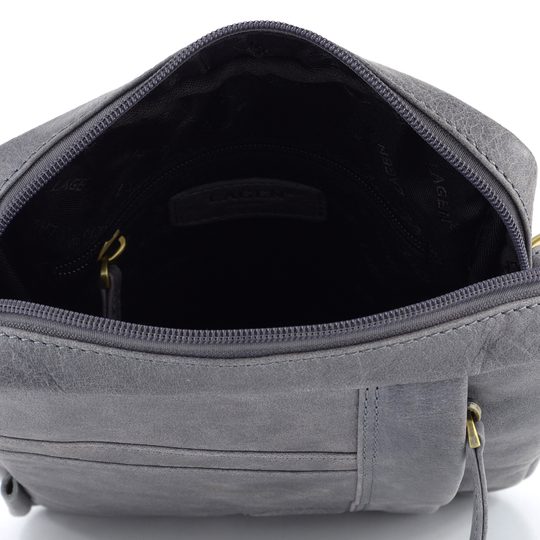 Kožená crossbody kabela šedá BLC-24-2644