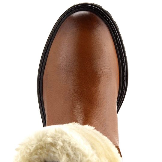 Geox polokozačky s límcem koňakové Iridea D04HRM02246C6001