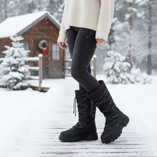 Tamaris kozačky/sněhule black 1-26615-45