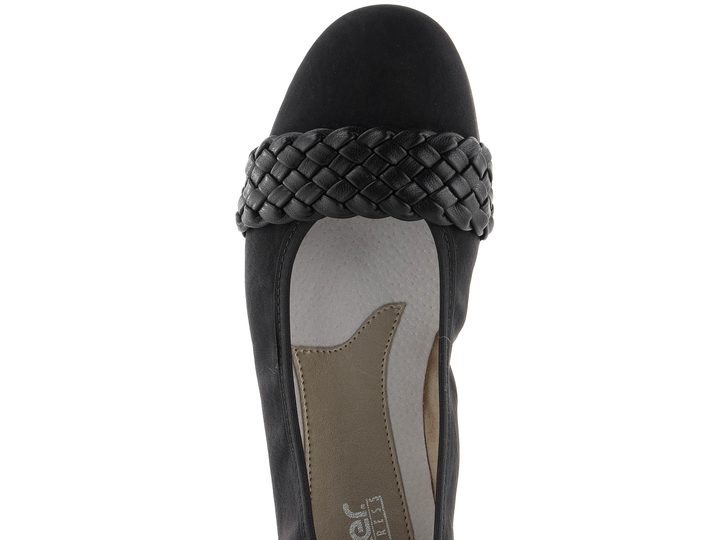 Rieker baleríny s proplétaným páskem černé L9358-00