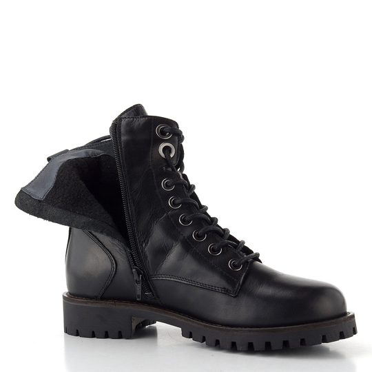 Creator šněrovací kotník se zipem Soft black IB 2576