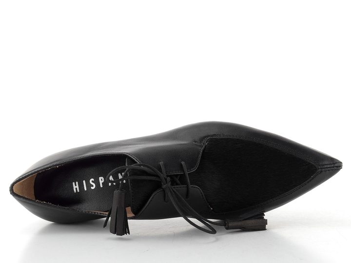 Hispanitas šněrovací polobotky na podpatku Ginebra black HI265156