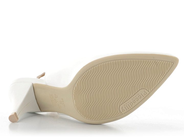 Piccadilly elegantní lodičky s volnou patou bílé 745045-183