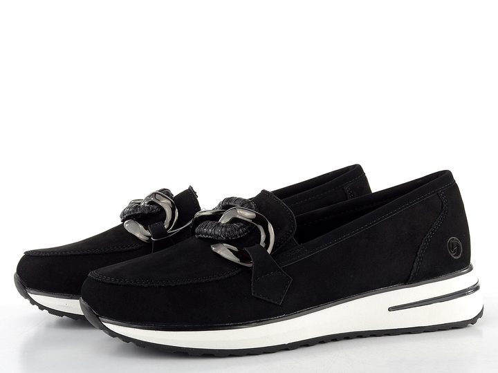Remonte černé sportovnější mokasíny D1G11-02