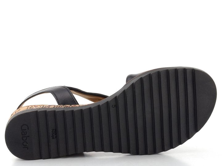Gabor sandály na klínu schwarz 82.751.27