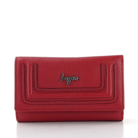 Luxusní kožené pouzdro na karty/klíčenka Red BLC/5784/323