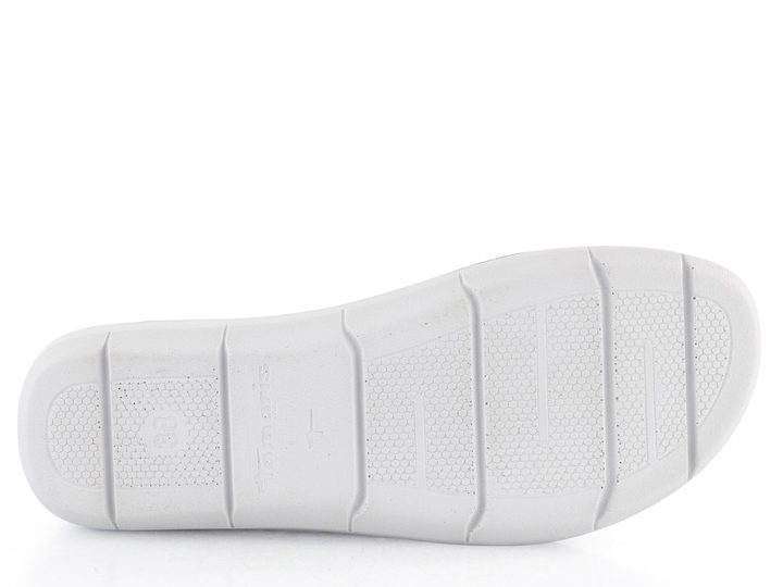 Tamaris fuzbetové pantofle White Leather 1-27510-41