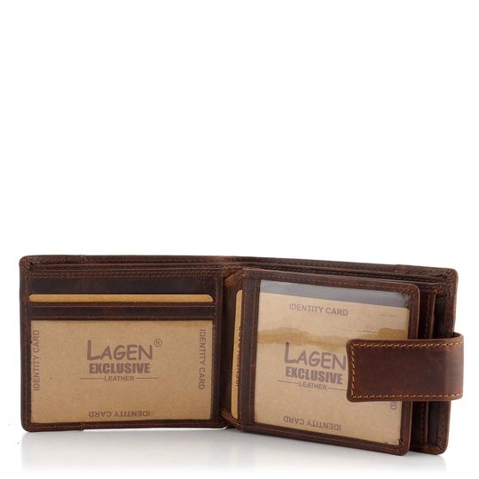 Pánská peněženka se zápinkou stínovaná hnědá V-05/M